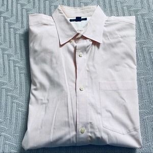 Banana Republic pink gingham button down shirt